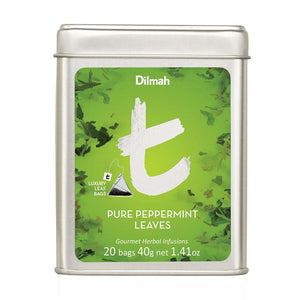 Dilmah | t-Series | Pure peppermint leaves | tin caddy with tea bags (unwrapped) | 20