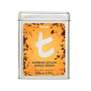 Dilmah supreme ceylon single origin tea caddy 6x100g packaging
