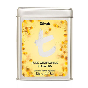 Dilmah | t-Series | Pure Camomile flowers loose leaf tea | tin caddy | 42g