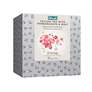 Dilmah | Vivid | Pomegranate and mint luxury leaf tea bags (not individually wrapped) refill | 6 x 20