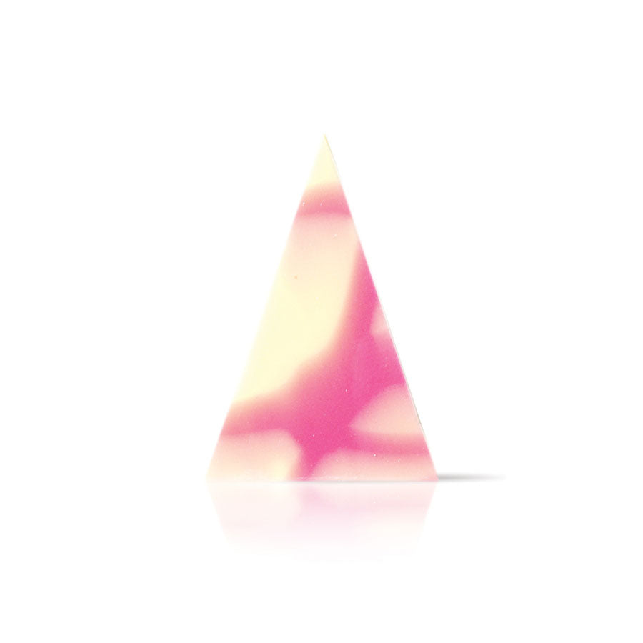 Dobla cream and fuchsia coloured white chocolate triangle (diablo spring) - 290 pieces