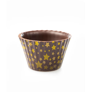 Dobla | Dark chocolate cupcake cup with a star design | 84 pieces