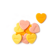 Dobla assorted chocolate love heart message decorations - 340 pieces