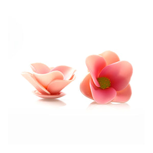 Dobla | Pink coloured white chocolate anemone flower | 24 pieces