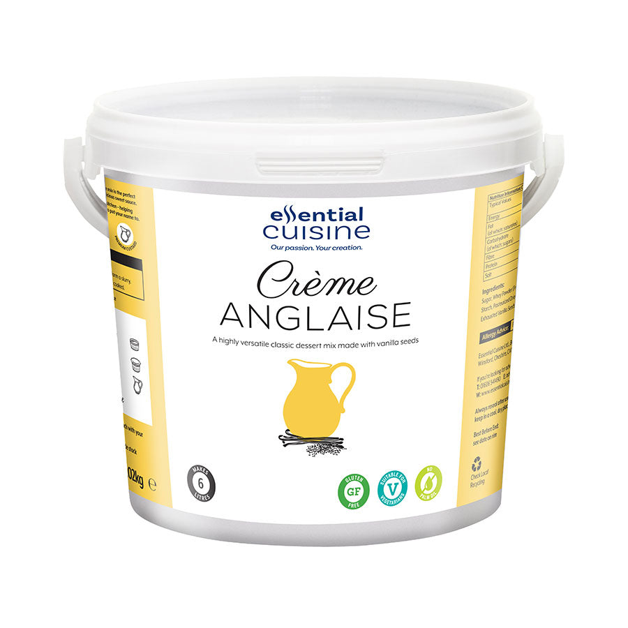 Essential cuisine creme anglaise sauce powder tub of 3 x 340g sachets