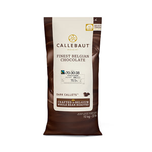 Callebaut fair trade dark chocolate 70% packaging