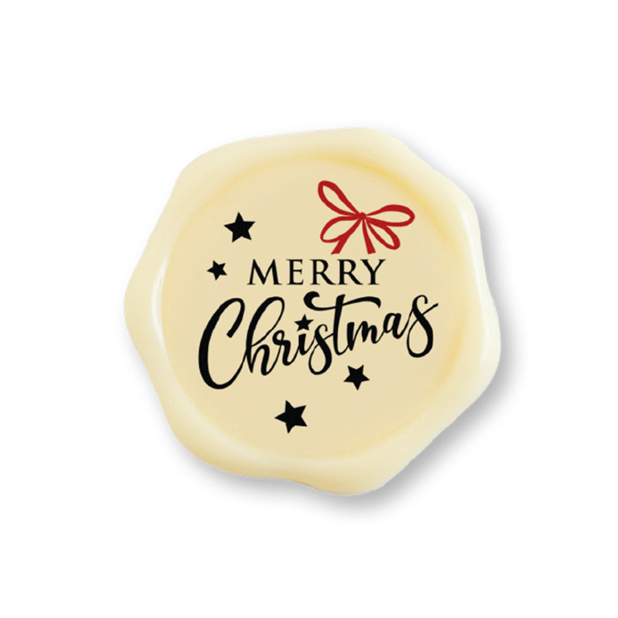 Hillbo white chocolate merry Christmas seal - 96 pieces