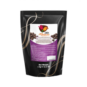 Casaluker coffee beans covered in dark chocolate packaging