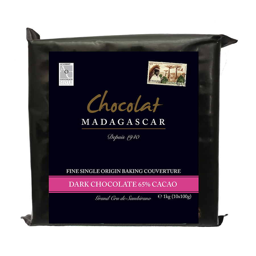 Chocolat madagascar madagascan dark chocolate (65%) bar - 1kg