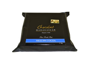 Madagascan milk chocolate (50%) block