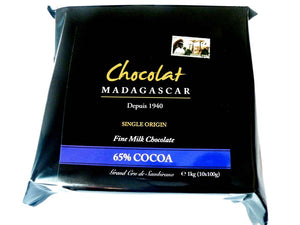 Madagascan milk chocolate (65%) block