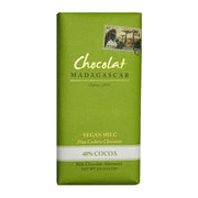 Chocolat madagascar vegan milc vegan madagascan milk chocolate (40%) retail bars - 10 x 85g