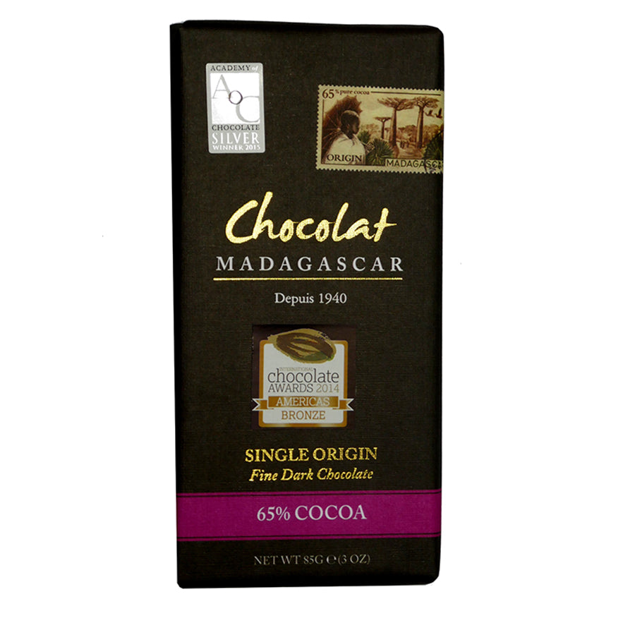 Chocolat madagascar madagascan dark chocolate (65%) retail bars - 10 x 85g