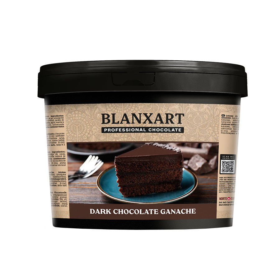Blanxart professional ready-to-use ganache dark chocolate - 6kg