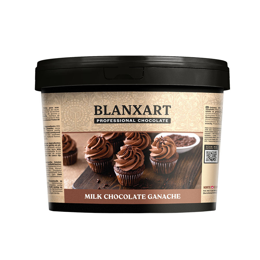 Blanxart professional ready-to-use ganache milk chocolate - 6kg