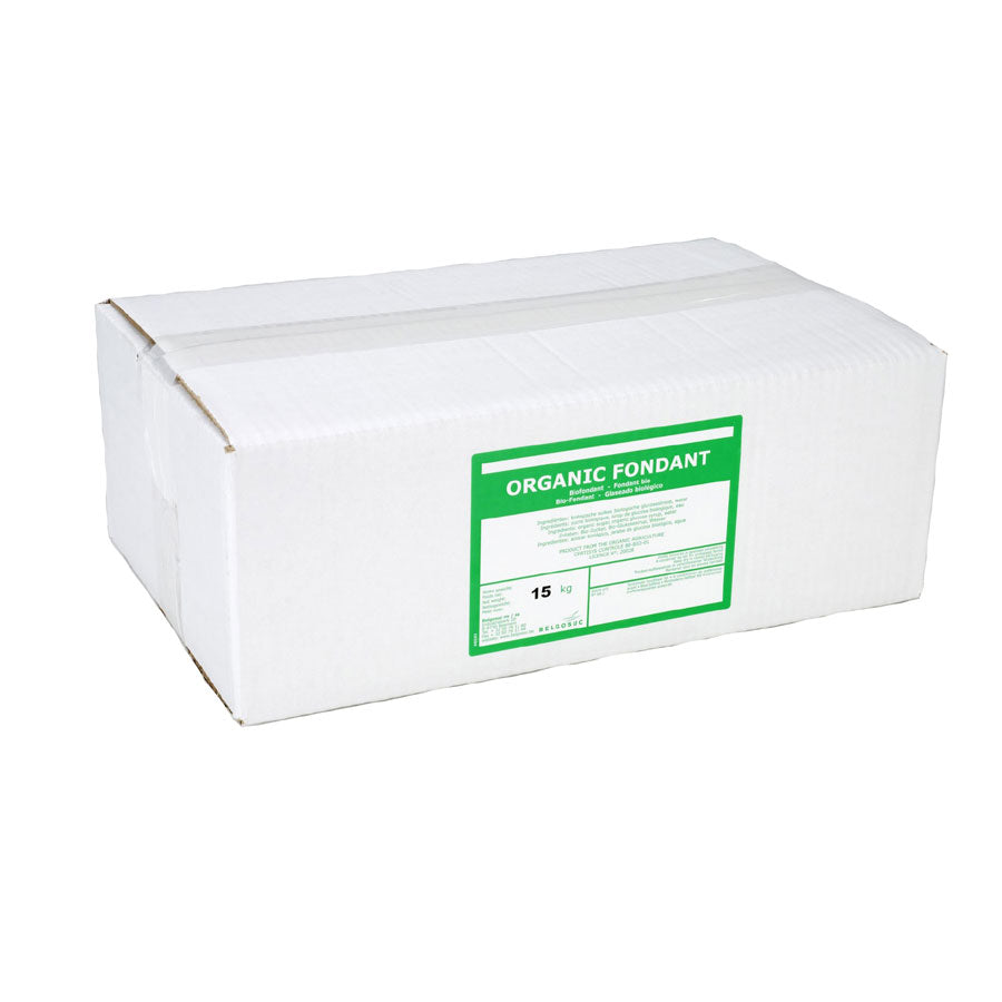 Belgosuc organic ready-to-use white fondant - 15kg