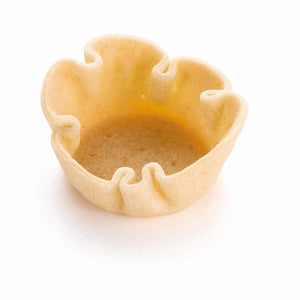 Flower shaped crispy pastry cups