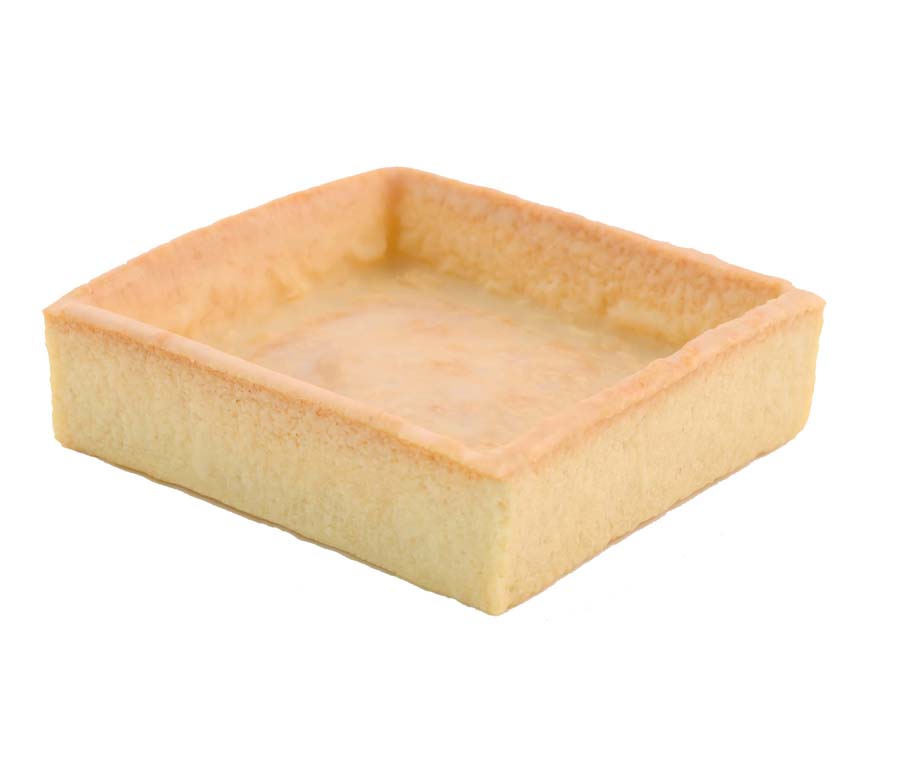 Square sweet pastry shells with butter (7cm)