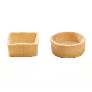 Pidy mini trendy assorted round and square sweet shortcrust pastry shells ingredient
