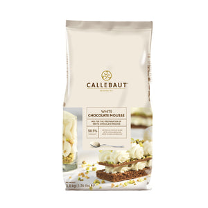 Callebaut white chocolate mousse powder packaging