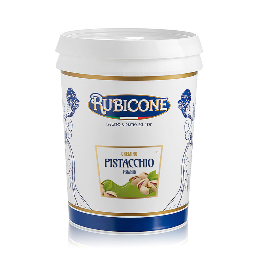 Rubicone cremini pistachio flavour paste packaging