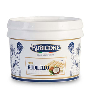 Rubicone | Rubilello | White chocolate, coconut and hazelnut grains flavour paste | 3kg