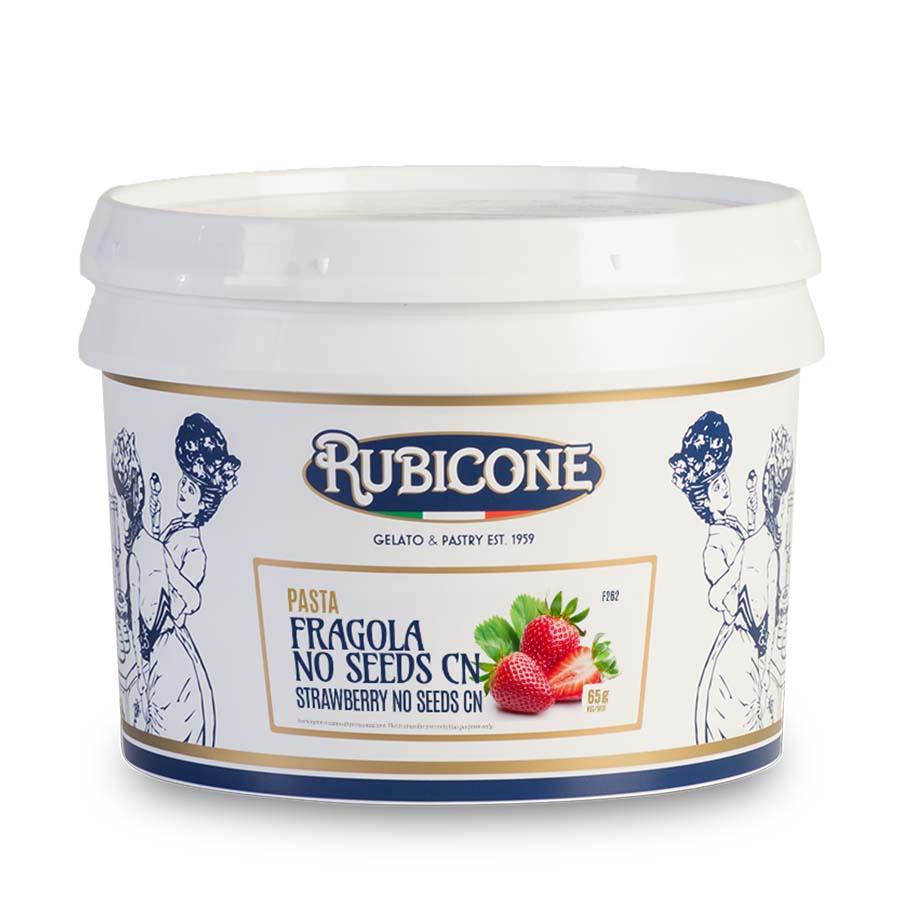Rubicone strawberry (no seeds) natural colour flavour paste - 3kg
