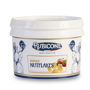 Rubicone | Nutflakes - hazelnut flavour variegato with a mix of crunchy cereal pieces (rippling sauce)| 3kg