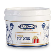 White chocolate rippling sauce (variegato) with pieces of popcorn and toffee