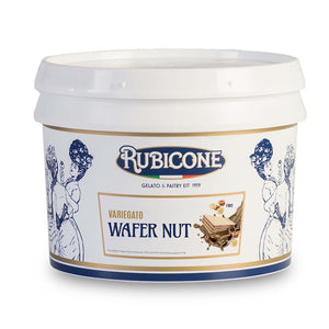 Rubicone | Wafer nut | Hazelnut flavour variegato with crunchy wafer chunks (rippling sauce) | 3kg
