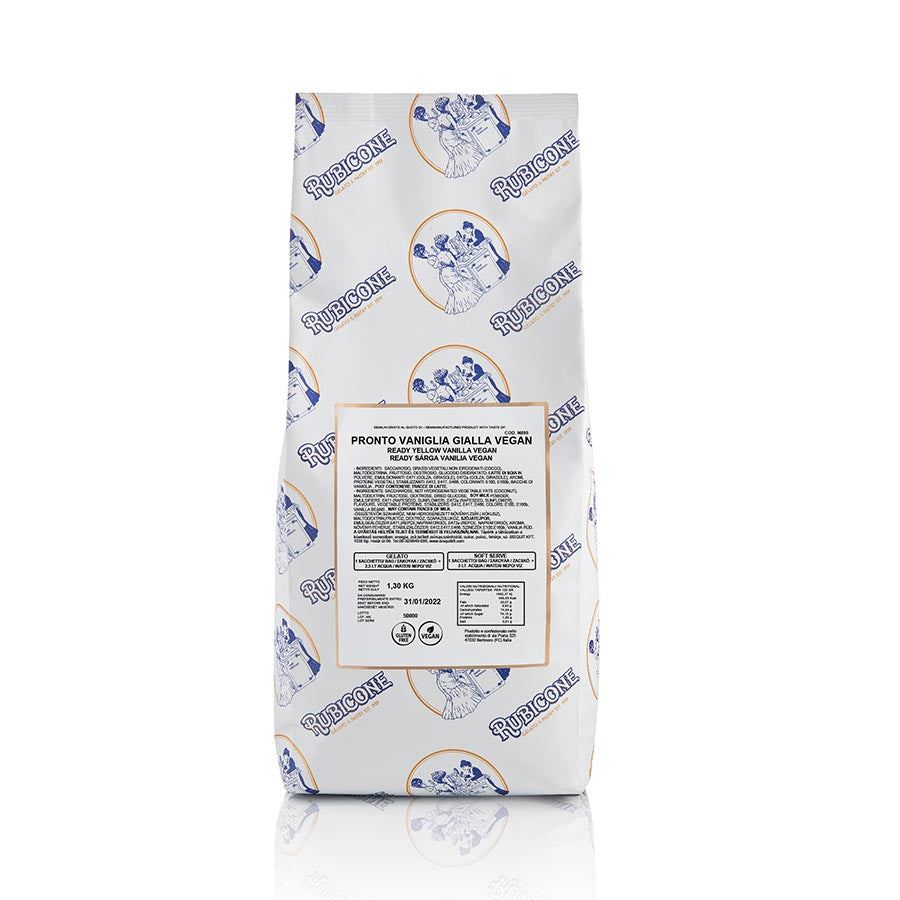 Rubicone Ready Line Yellow vanilla vegan ice cream base mix packaging