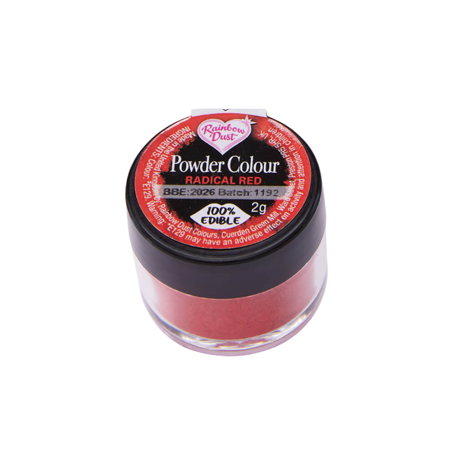 Rainbow Dust Powder Colouring  Radical Red 2g 