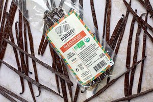 Norohy organic black non split vanilla pods packaging